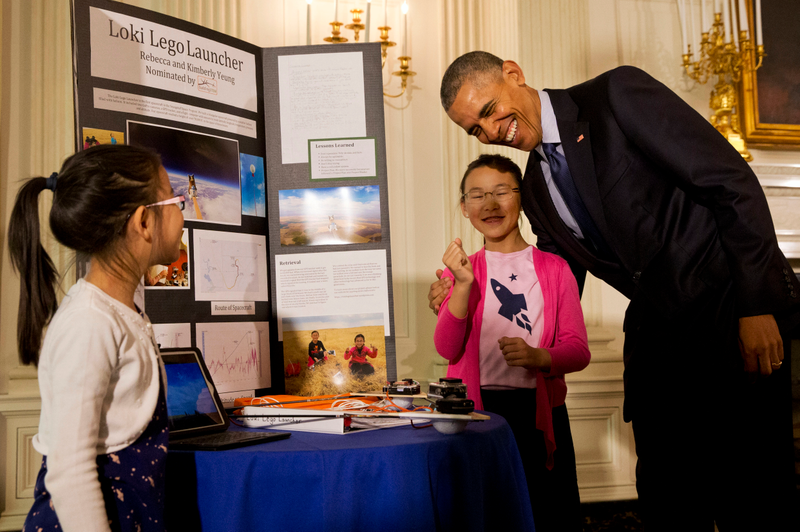 Illustration for article titled Let's Pause to Appreciate Obama's Clear and Obvious Love of the White House Science FairÂ
